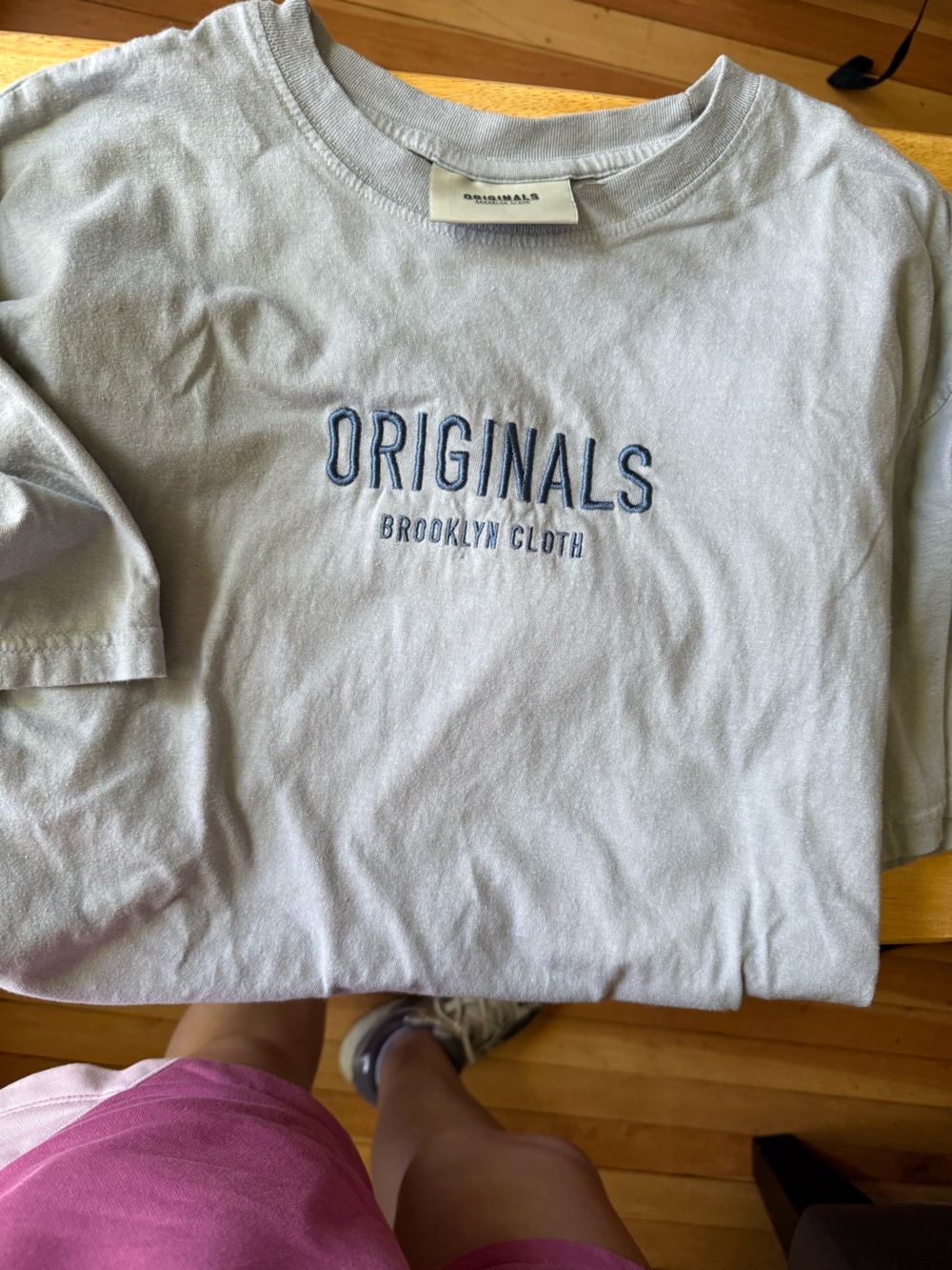 Men’s Brooklyn Cloth Light Gray 'ORIGINALS' Embroidered short sleeve‎ size large - Picture 9 of 9